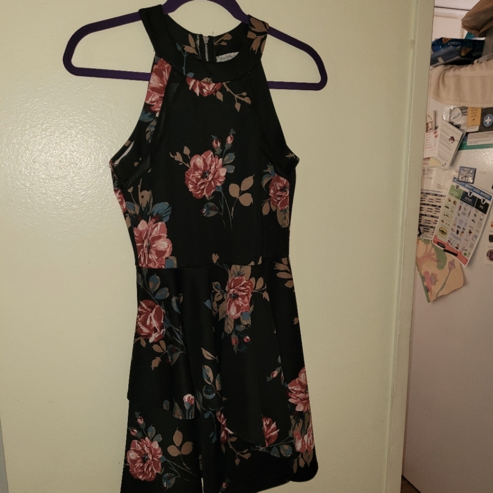 Black floral dress